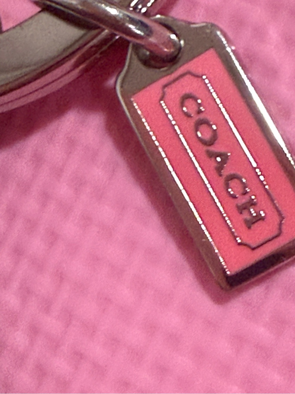 Vintage Coach Leather Hula Girl Keychain - Pink & Lim… - Gem